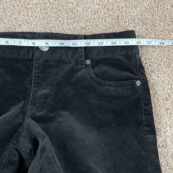 J.Crew Cotton Blend Corduroy Black Straight Leg Jeans size 2 - Picture 6 of 8